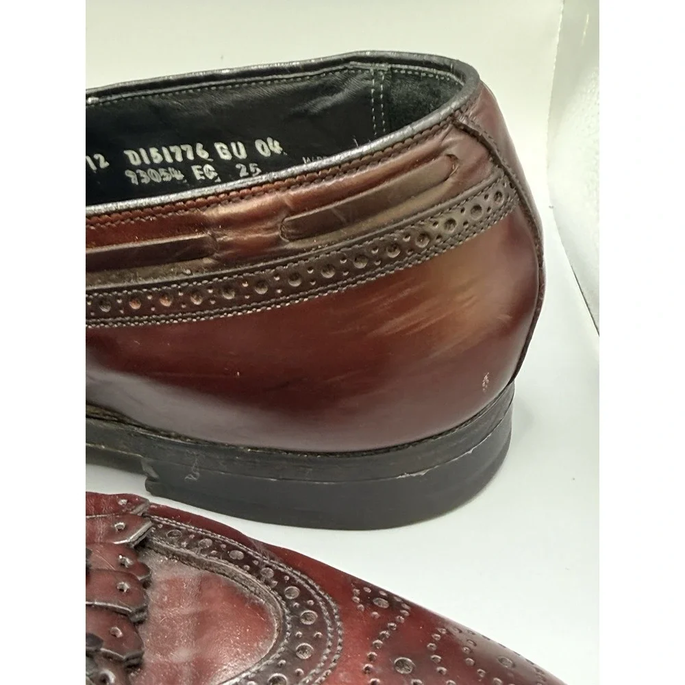 Vintage Florsheim Imperial 93054 Burgundy Leather Loafer Men's Size 12 USA